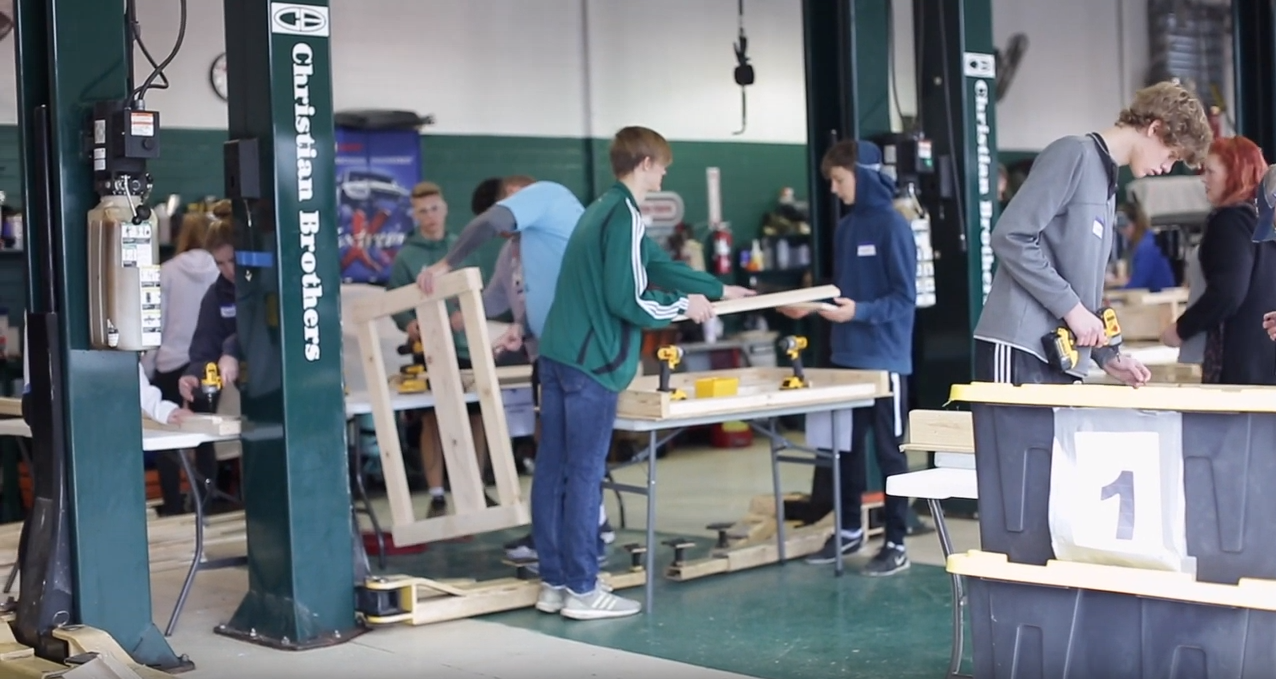 People working in CBA workshop
